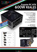 TOPOWER 600W FUENTE DE ALIMENTACION