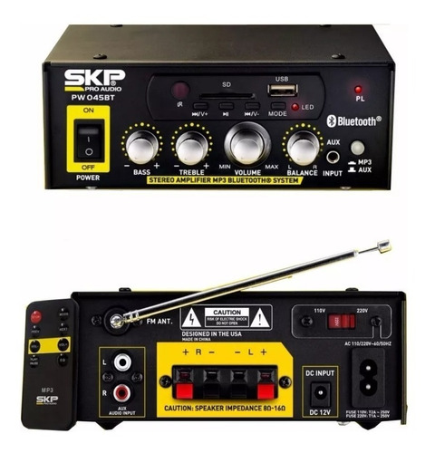 SKP PW-045BT INSTALACION musica funcional Bluetooth