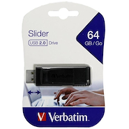 VERBATIM SLIDER USB 2.0 DRIVE 64 GB