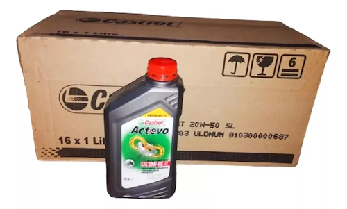 Caja aceite castrol actevo Gp 20w50 4t mineral - $ 177.403