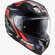 Casco 327 Challenger GP Negro Rojo