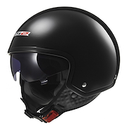 Casco Abierto Ls2 Of 561 Wave Negro Brillo Visor C
