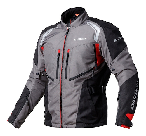 Campera Moto Cordura Gallant Gris Protecciones Ls2 - $ 523.540