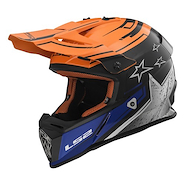 Casco Ls2 Mx 437 Cross Fast Core Orange Naranja Ci