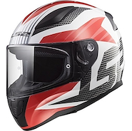 Casco Moto Integral Ls2 353 Rapid Grid Blanco Rojo