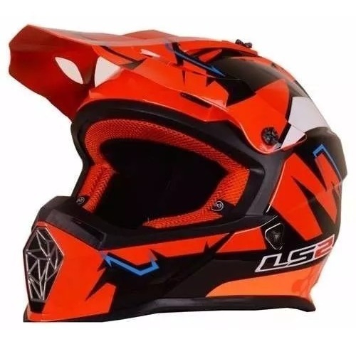 Casco  Ls2 Mx 437  Motocross Ciclofox - $ 291.490