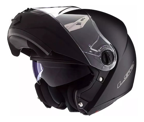 Casco Rebatible Ls2 370 Easy Doble Visor Ff370 Neg - $ 260.680