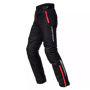 Pantalon Moto Cordura Mujer Ls2 Chart Negro Rojo