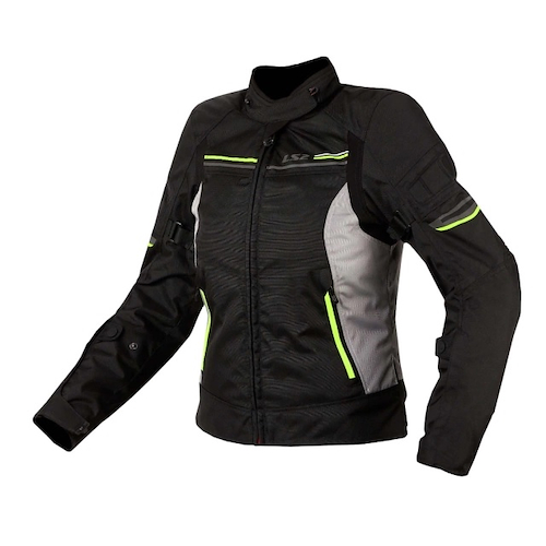 Campera Moto Cordura Ls2 Shadow mujer Neg Gris - $ 469.970