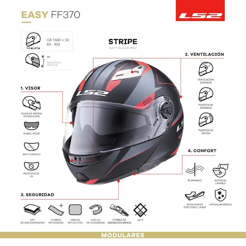 Casco ls2 on sale rebatible ff370