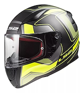 Casco Ls2 353 Rapid Negro Amarillo Talle L