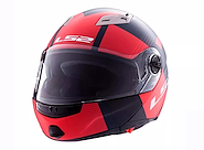 Casco Ls2 Moto 370 Milan Rojo Negro