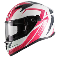 Casco Moto Integral Mac Speed Suzuka Rosa Gris Bla