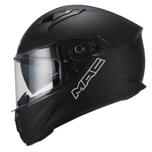 Casco Moto Mac Speed 2.0 Solid Negro Mate Doble Vi - $ 166.200