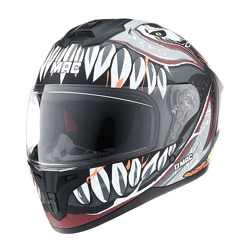 Casco Mac 070 Volt Makabro + Visor Plateado - $ 194.280