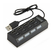 USB HUB 4 Puertos con Interruptor