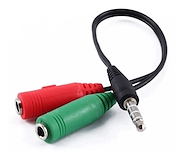 Cable Auricular Plug 3.5 Macho a 2 Plug 3.5 Hembra Gamer PS4