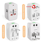 Adaptador Universal con 2 USB 1000mAh