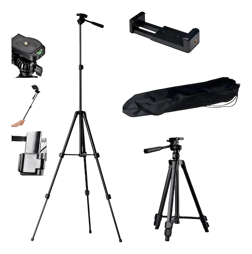 Trípode Braun LightWeight 300 + Soporte para Smartphone - $ 43.000