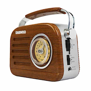 Radio Dual Retro Daewoo AM / FM con Bluetooth