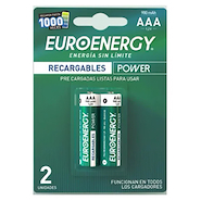 Pila recargable Euroenergy AAA 900mAh x unidad
