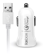Cargador de auto Foxbox Way QC + cable Prism Lightning 24W
