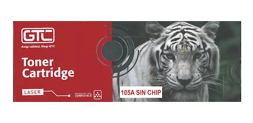 Toner GTC 105A sin chip para HP w1105, 137a y 137w - $ 35.100