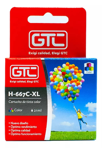 Cartucho GTC 667 color - $ 39.000