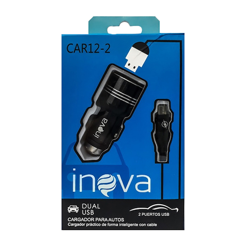 Cargador Inova 12v Dual + Cable Ligthning - $ 5.610