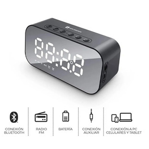 Parlante Bluetooth Reloj Despertador Ken Brown - $ 9.510