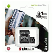 Tarjeta de memoria Kingston 64GB Clase 10 select plus