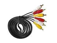 Cable Nisuta audio y video RCA 3X3 M/M 1,8 M