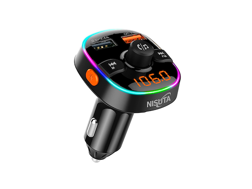 Transmisor FM Bluetooth Nisuta con 2 USB - $ 31.300