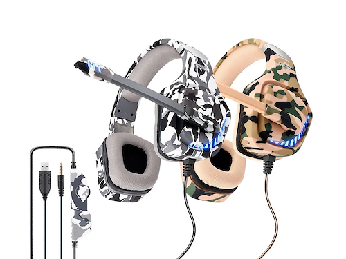 Auricular gaming PS4 Nisuta camuflado con luz y micrófono - $ 44.400