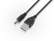 Cable de alimentación USB AM a plug 1.35mm de 0.8m Nisuta