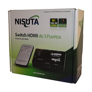 Switch HDMI 3 entradas Nisuta NS-SWH3