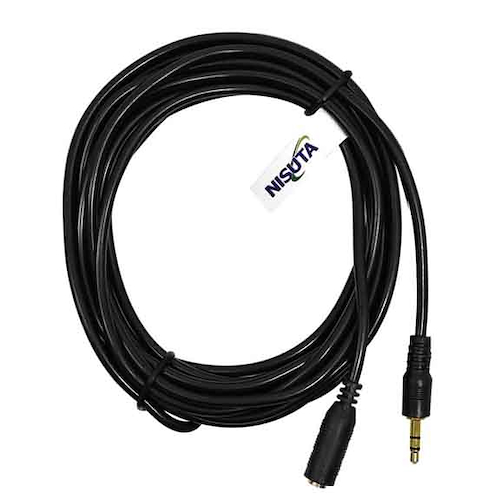 Cable Audio Nisuta  Alargue 3.5 Stereo M-H 1,8m - $ 1.620
