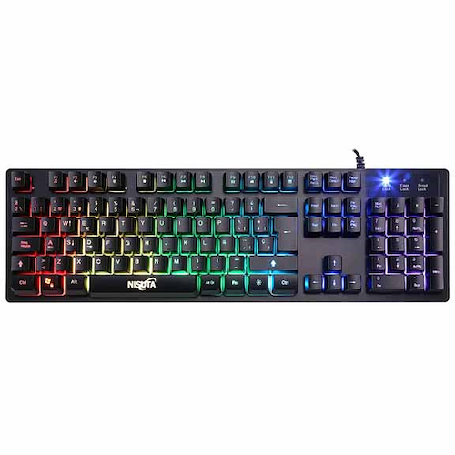 Teclado Gaming Nisuta USB RGB con 17 Modos de Iluminacion NS - $ 26.700