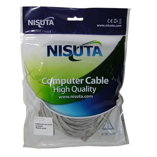 Cable de Red Nisuta  UTP Cat 5e 1m - $ 6.120