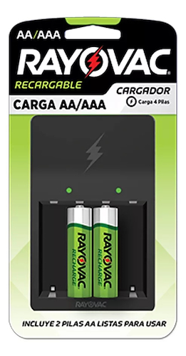 Cargador de pilas recargables Rayovac 2 AA/AAA - $ 29.800