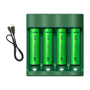 Cargador de Pilas Recyko + 4 Pilas AAA 850 mAh