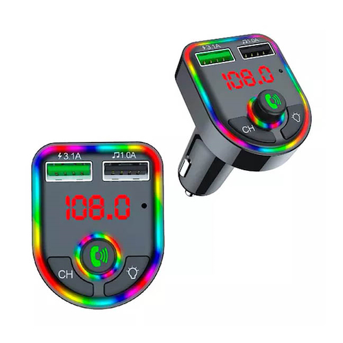 Transmisor Suono FM/ USB 12-24V LED - $ 9.500