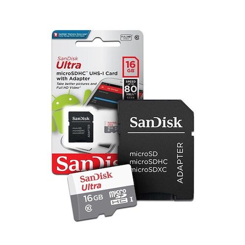 Memoria Sandisk 16GB Clase 10 - $ 10.870