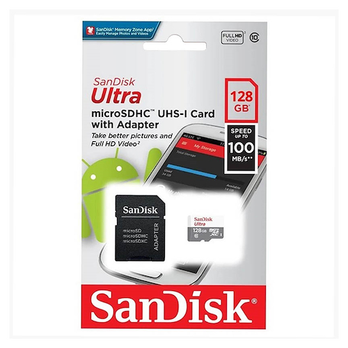Memoria Sandisk 128GB ultra - $ 21.000