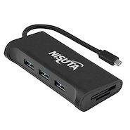 Hub USB de 3 puertos + SD/microSD Nisuta NS-UCDUT