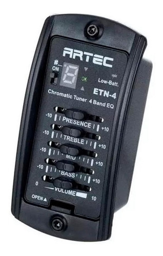 ARTEC ETN-4 Ecualizador de 4 bandas con Afinador digital/Endpin Jack. - $ 69.740