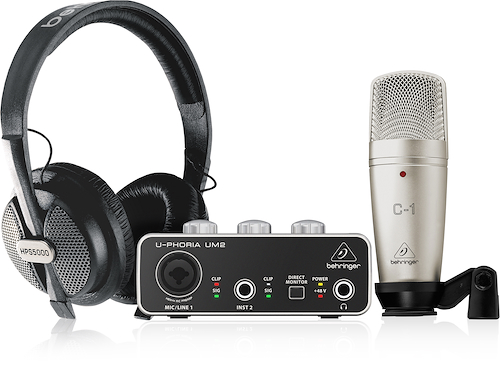 BEHRINGER U-Phoria Studio Paquete completo de grabación / podcasting con interfaz de a - $ 303.200