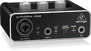 BEHRINGER UM2 Audiophile 2x2 USB Audio Interface with XENYX Mic Preamplif