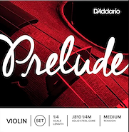 DADDARIO Orchestral J8101/4M Encordado p/Violin, 1/4, PRELUDE VIOLIN SET, Solid steel cor