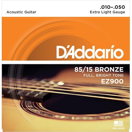 DADDARIO Strings EZ900 Encordado | Acustica | 010-050 | Bronze 85/15 | Extra Lite | - $ 13.632